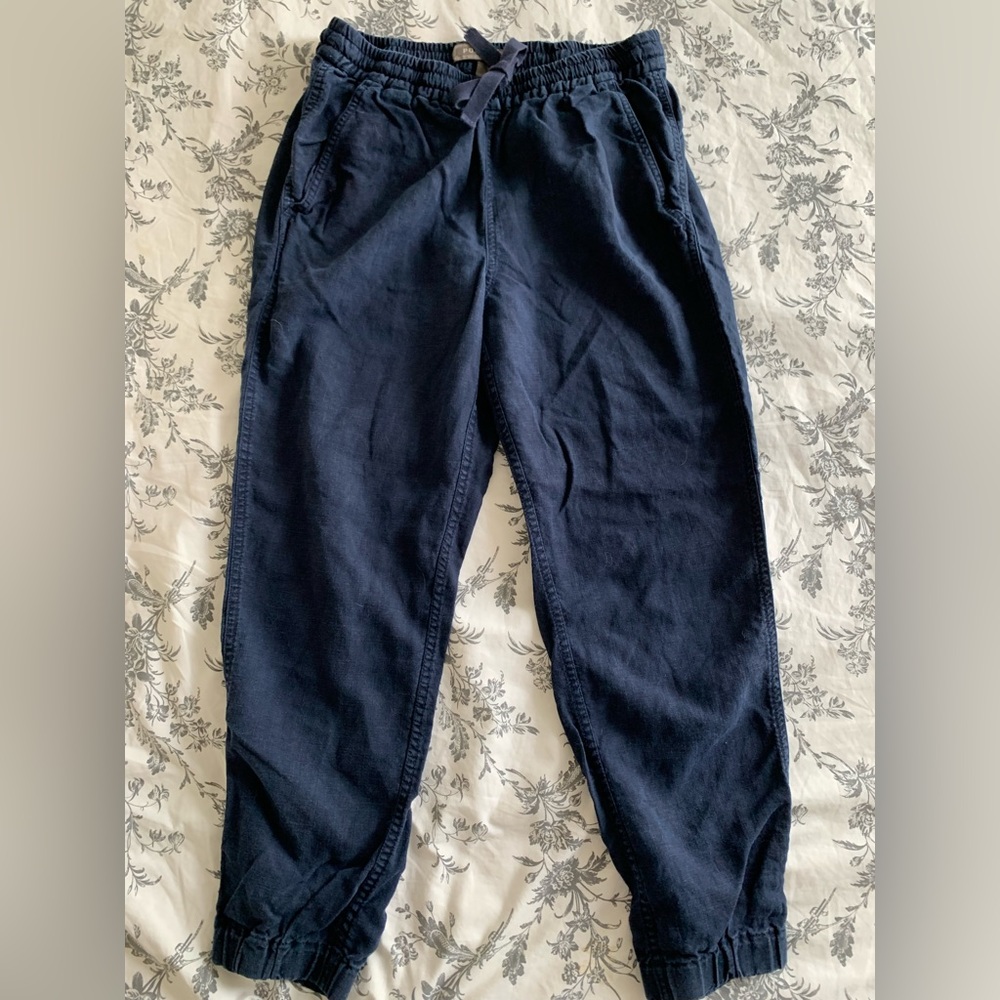 Madewell Point Sur Seaside Linen Pant in Navy